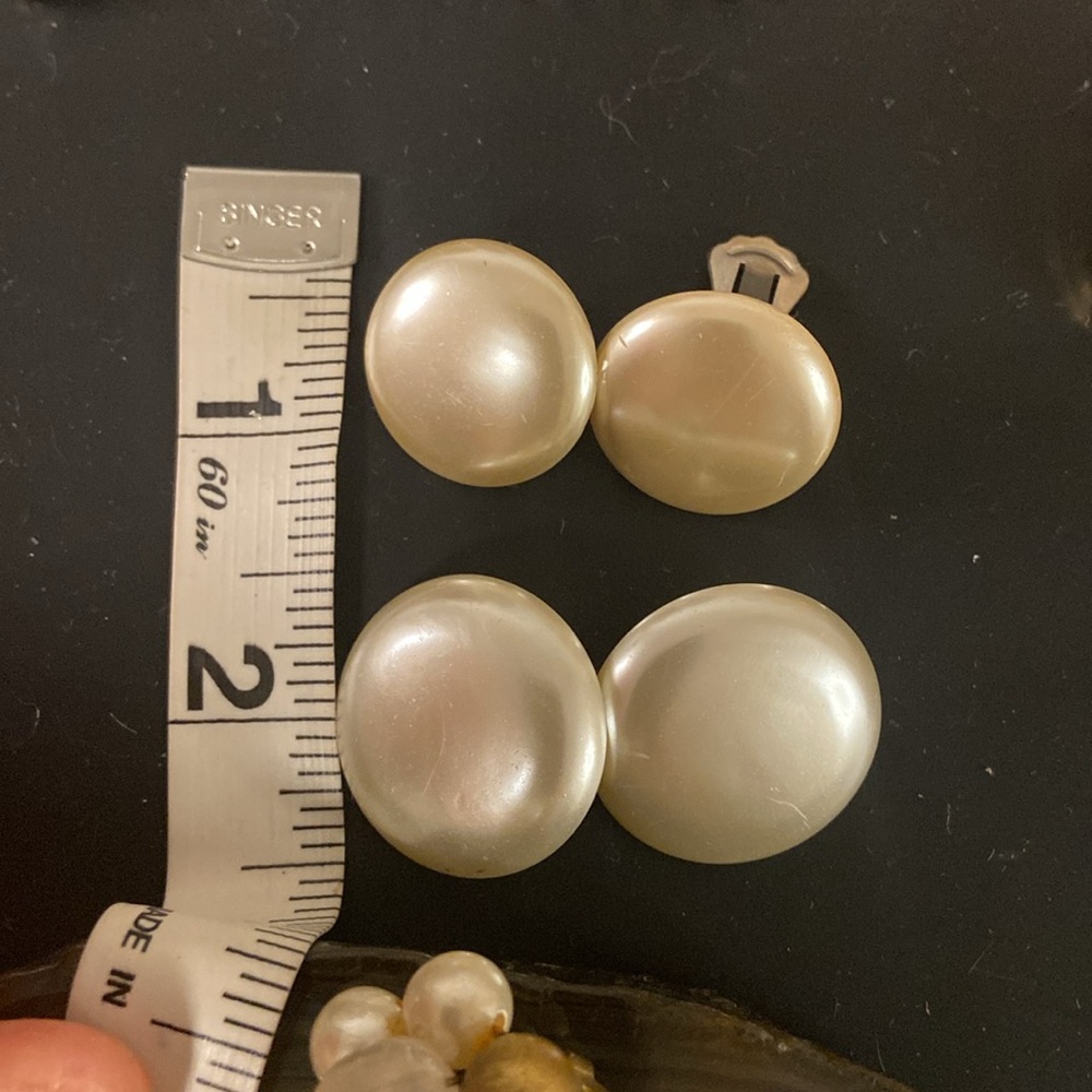 Vintage cream clip ons satiny finish buy one or both